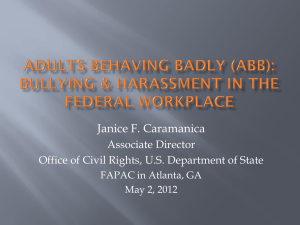 Adults Behaving Badly (ABB): Bullying & harassment