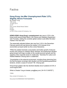 Hong Kong unemployment