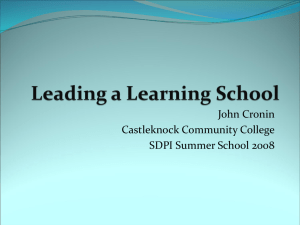 Leading a Learning School—Tracking System