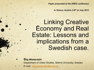 Paper presented at the ERES conference in Vienna, Austria 3