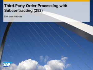 Third-Party Order Processing with Subcontracting