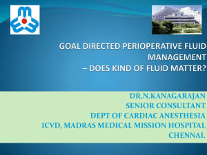goal directed perioperative fluid management – role of