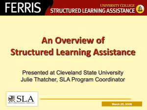 An Overview of Structured Learning Assistance