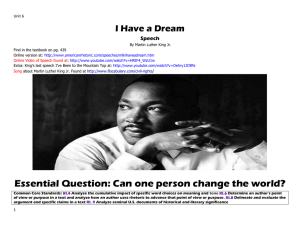 I Have a Dream Speech Intro, Close Read, After