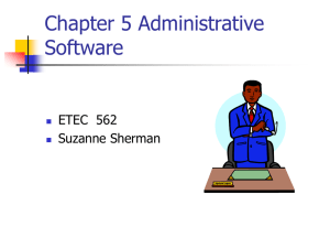 Chapter 5 Administrative Software