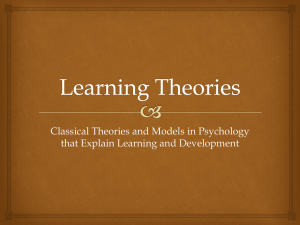 Learning Theories - Social Studies Methods