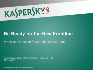 Kaspersky Be Ready for the New Frontline