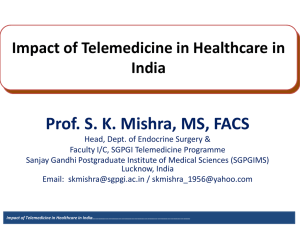 Impact of Telemedicine in Healthcare in India