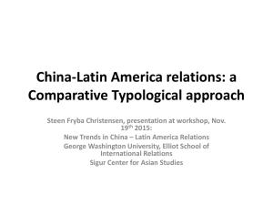 China-Latin America relations: a Comparative Typological