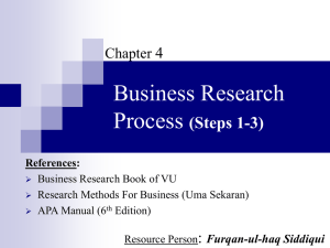 Business Research Process (Steps 1-3)