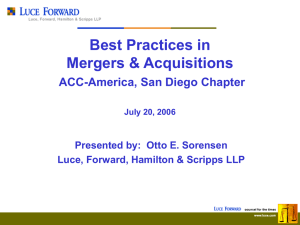Best Practices in Mergers & Acquisitions ACC