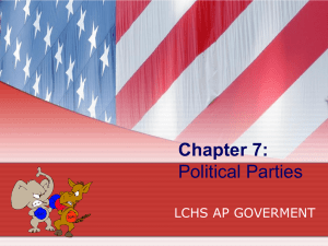 GOVT 312: Political Parties and Campaigns