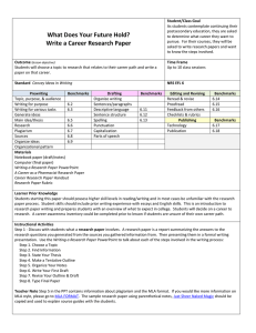 Career Research Paper Handout
