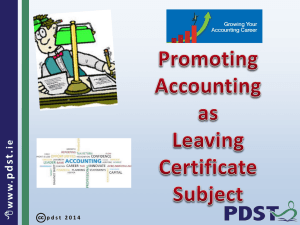 Promoting Accounting as a Leaving Certificate Subject
