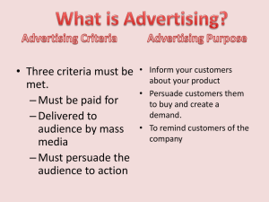 Influences on Advertising