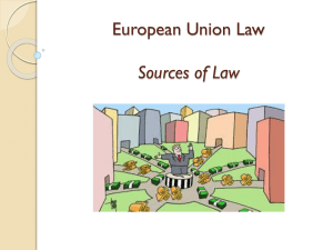 EU Law Sources of Law