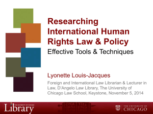 Researching International Human Rights Law & Policy