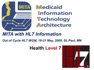 MITA and HL7 Overview for May 2009