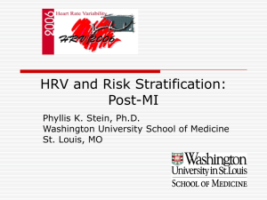 HRV and Risk Stratification - Heart Rate Variability Laboratory