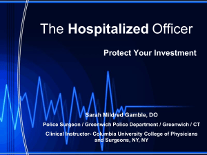 The Hospitalized Officer - Greenwich Pure Medical, LLC
