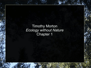 Ecology without Nature Presentation