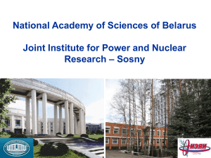 National Academy of Sciences of Belarus Joint - Indico