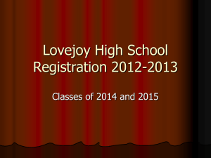 10 th Grade Options - Lovejoy High School