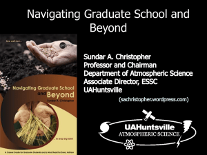 Dr. Sundar Christopher – Navigating Graduate School and Beyond