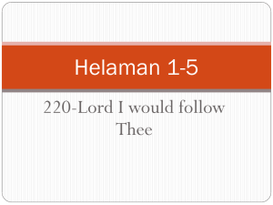 Helaman 1-5 - BR's home page