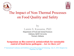 The Impact of Non-Thermal Processes on Food