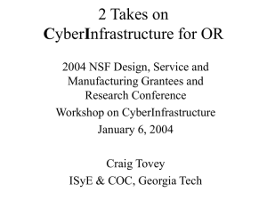 Two Takes on Cyberinfrastructure for Operations Research