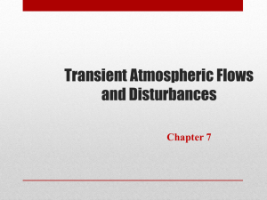 Transient Atmospheric Flows and Distrubances