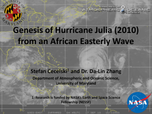 Genesis of Hurricane Julia (2010) from an African Easterly Wave