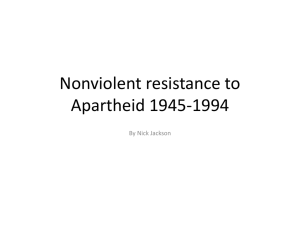 Nonviolent resistance to Apartheid 1945-1994
