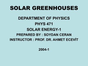 solar greenhouses