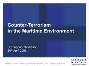 Counter terrorism in the maritime environment