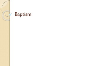 Baptism - Christ The Redeemer Catholic Church