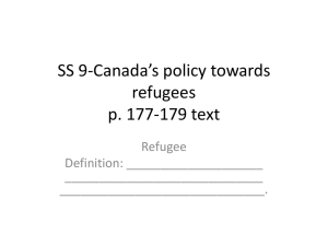 Canada's policy towards refugees 3