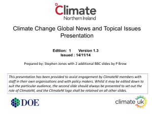 Climate Change Global News and Topical Issues Presentation #1