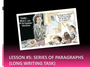 Lesson 5- Series of Paragraphs[1] - Pages
