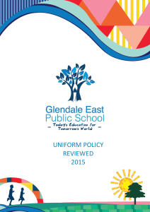 uniform policy - Glendale East Public School