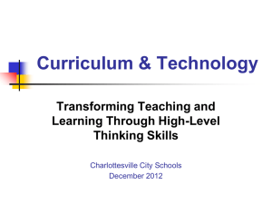 Curriculum & Technology - Charlottesville City Schools