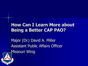 How Can I Learn More about Being a Better CAP PAO