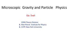 Microscopic Gravity and Particle - Max-Planck