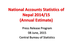 National Accounts Statistics of Nepal 2011/12