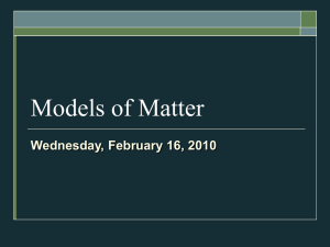 models of matter, classification of matter