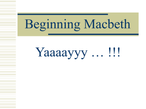 Beginning Macbeth