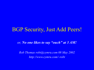 BGP Security, Just Add Peers!