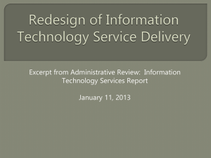 IT Service Delivery - Mission Excellence