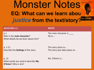 Monster Notes eq: What can we learn about justice
